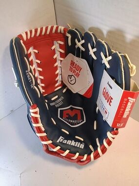Franklin Field Master Red and  Blue Baseball Softball Glove Size 12” RHT
